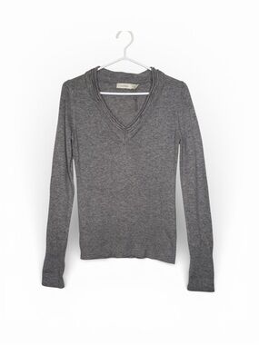 Costa Blanca Women’s Gray V-Neck Lightweight Sweater XL